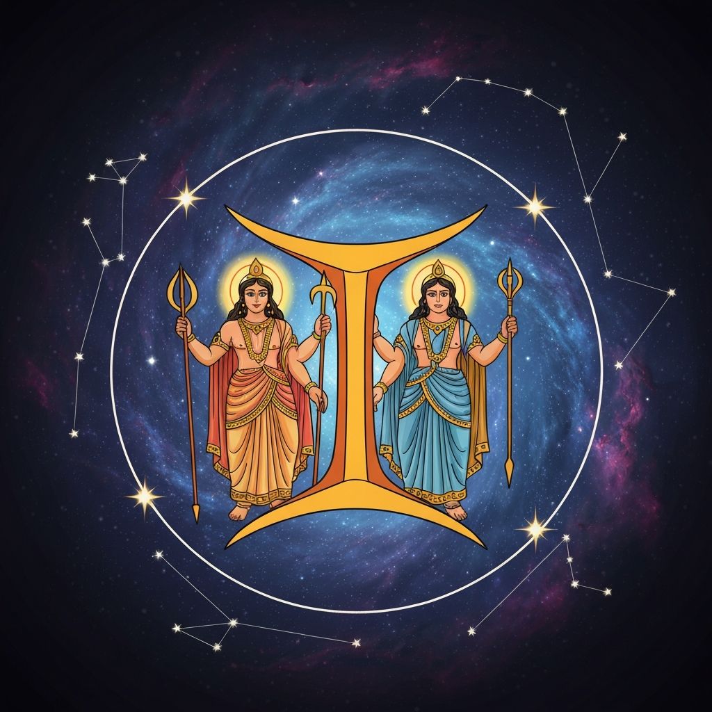 Mithuna (मिथुन) rashi symbol