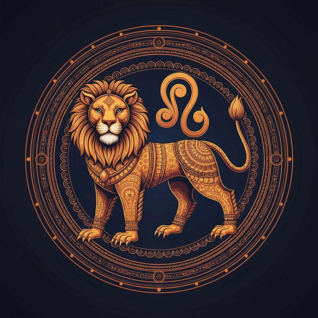 Simha (सिंह) rashi symbol